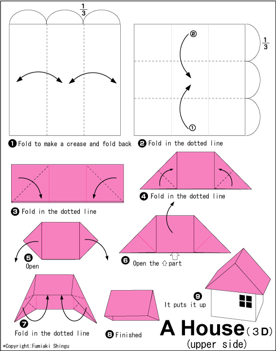 advanced 3d paper foldable houses